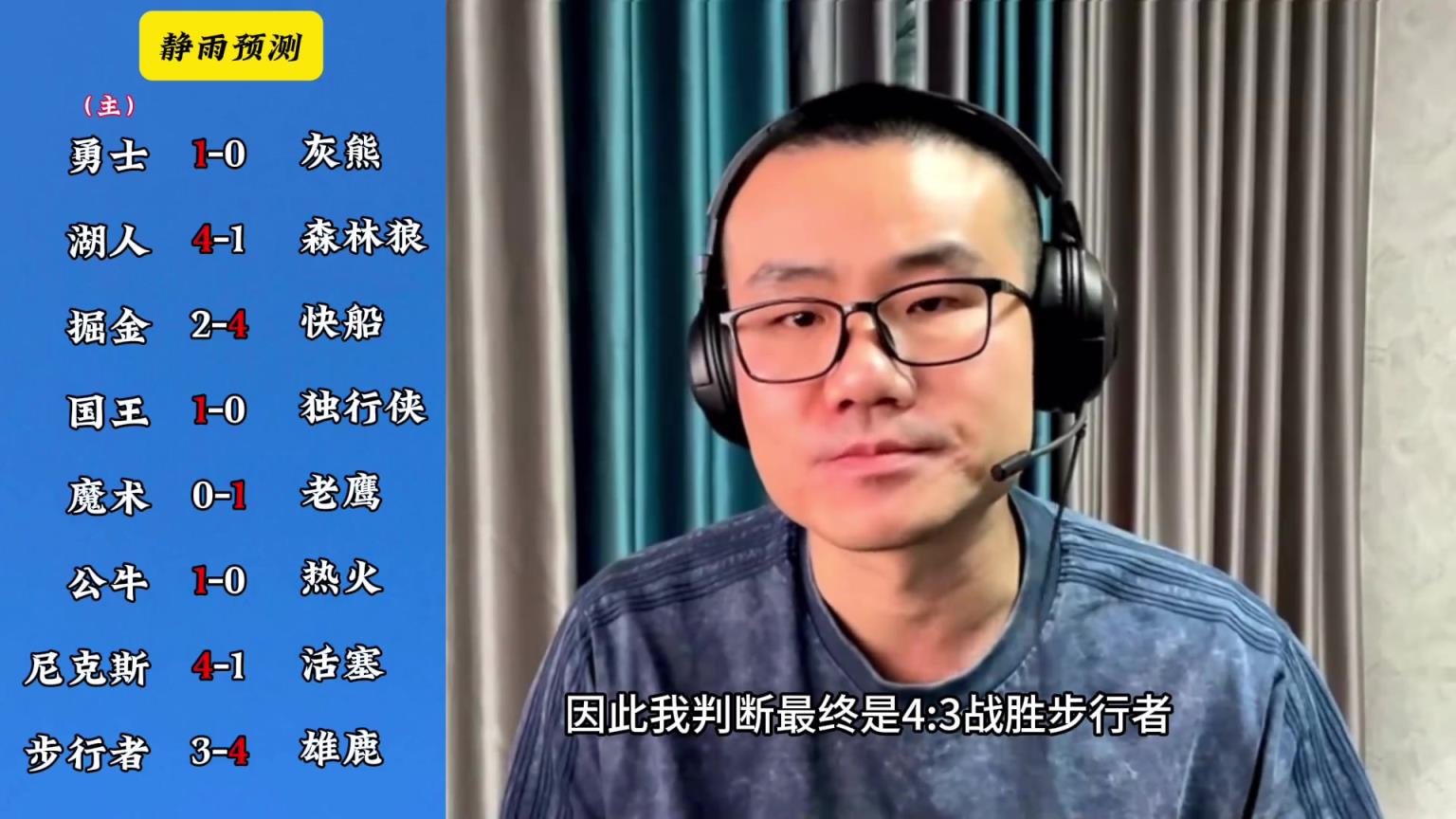 你同意嗎？靜雨對(duì)東西部季后賽球隊(duì)的預(yù)測(cè)：勇贏(yíng)熊 湖船尼鹿晉級(jí)